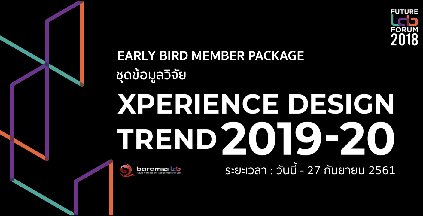 ตัวอย่างเนื้อหา “ชุดข้อมูลวิจัยเทรนด์ Experience Design Future Trend 2019-20 (For Property Sector)”