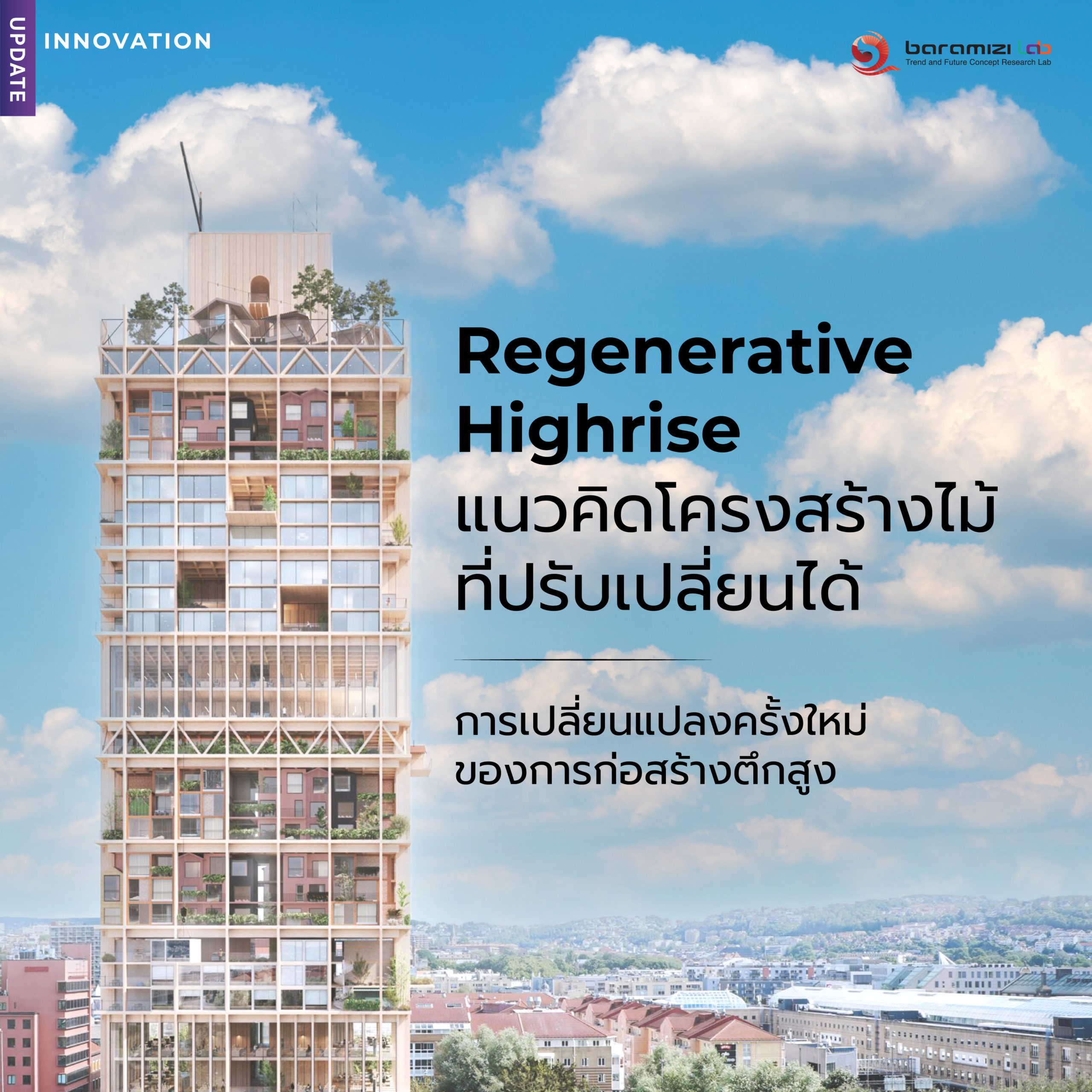 INNOVATION UPDATE : Regenerative Highrise แนวคิดโครงสร้างไม้ที่ปรับเปลี่ยนได้